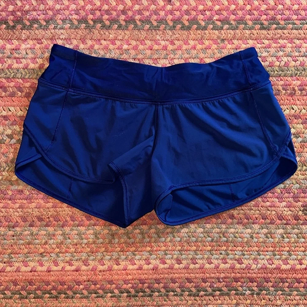 NWOT LULULEMON NAVY BLUE SPEED SHORTS H20